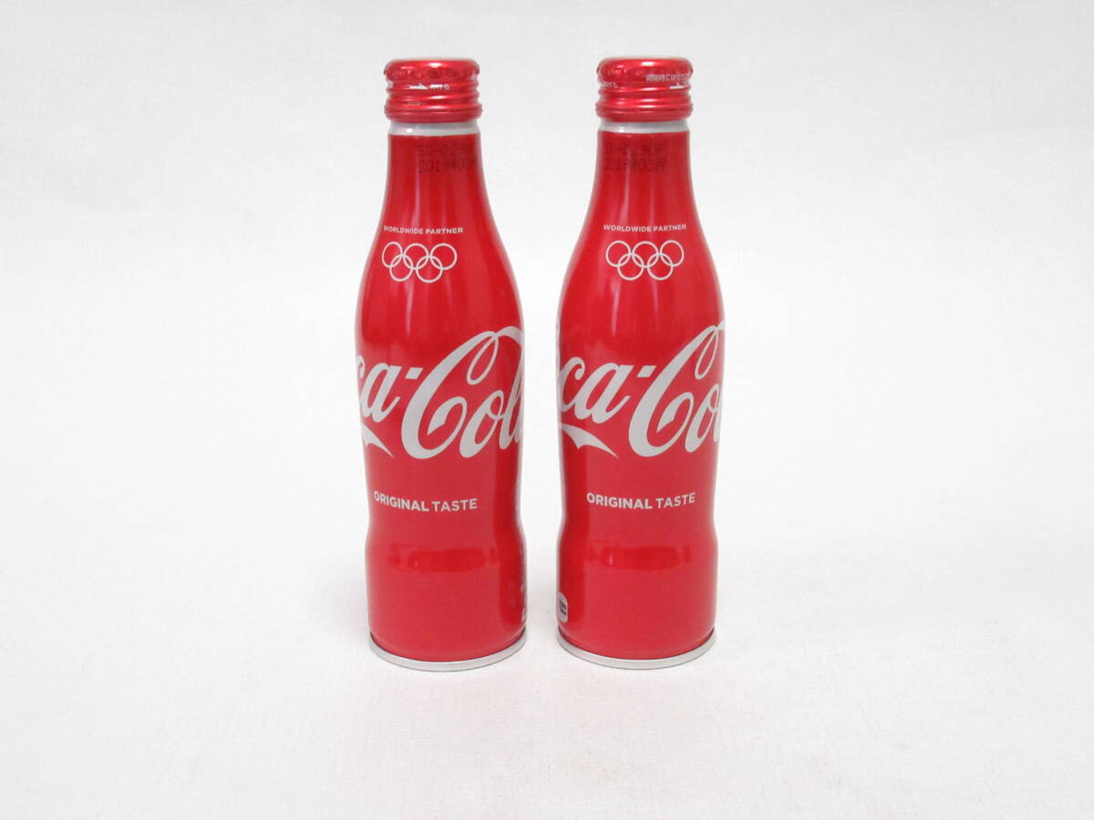未開栓 オリンピック 五輪マークのみ コカ・コーラ アルミ スリムボトル 2本セット 賞味期限切れ/Coca-Cola/創作素材用等に拍卖