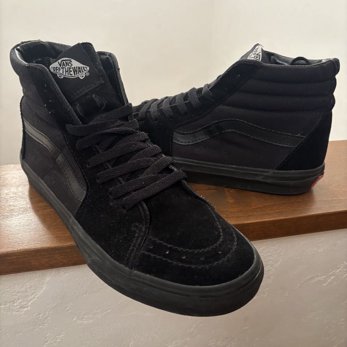 VANS ヴァンズ SK8-HI オールブラック 27.5cm V38CLA拍卖