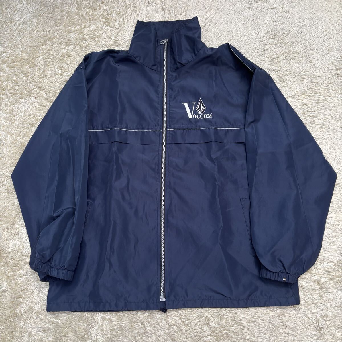 ヴィンテージ ボルコム VOLCOM ジャケット Y2K ネイビー L 刺繍拍卖