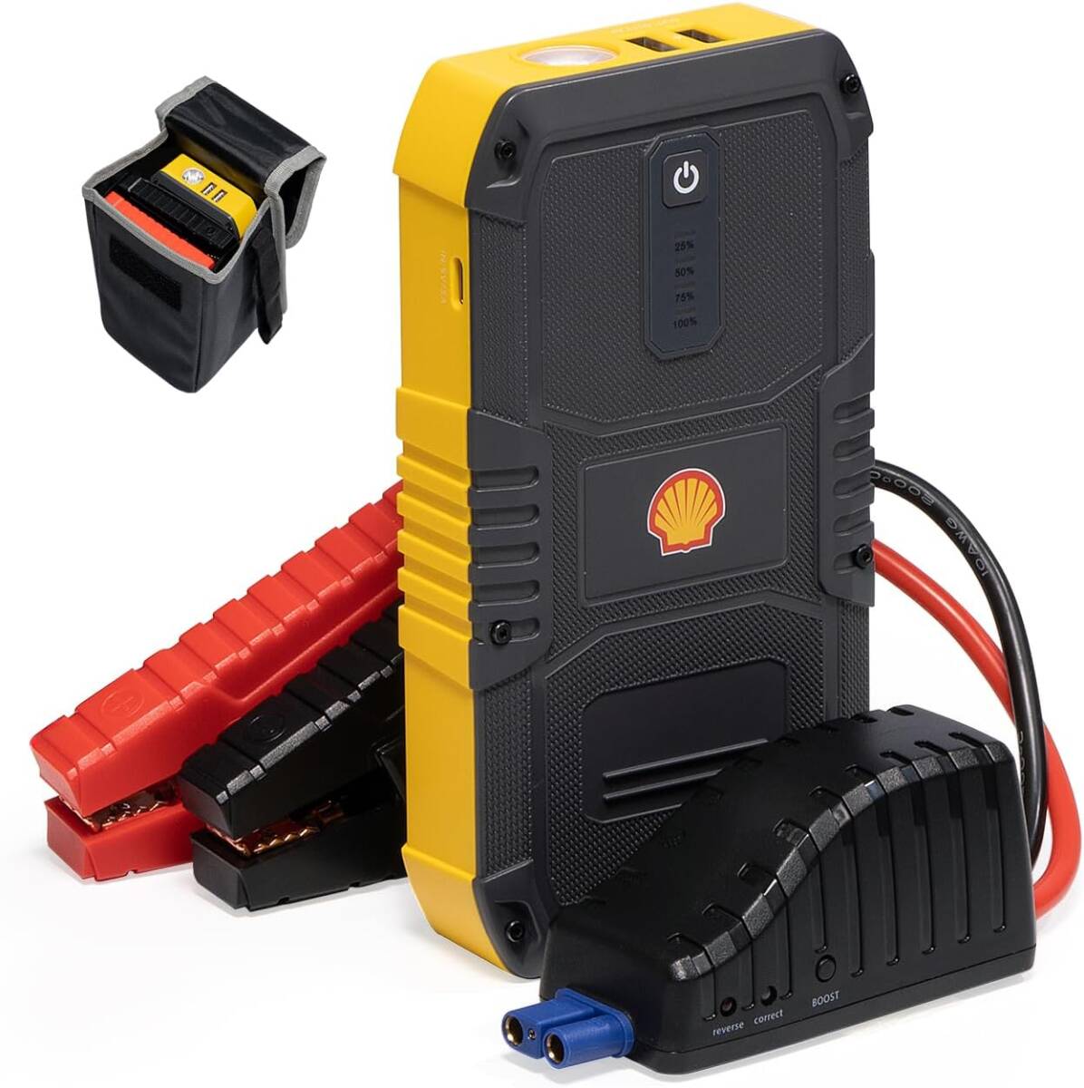 【新品】Shell(シェル) ジャンプスターター 10000mAh 800A 車用エンジンスターター SSL-SJP011 モバイルバッテリー PSE認証 日本語取説付き拍卖
