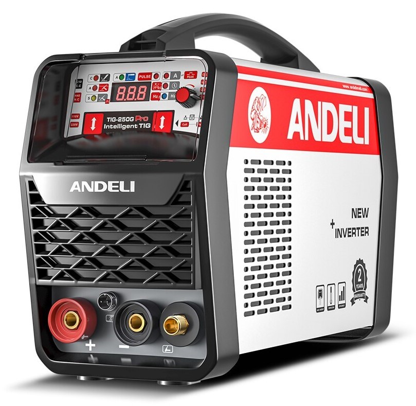 【新品】ANDELI TIG溶接機 TIG-250G PRO 160A 100V/200V兼用 5in1 アーク溶接/COLD/CLEAN/パルス インバーター直流 溶接トーチ付拍卖