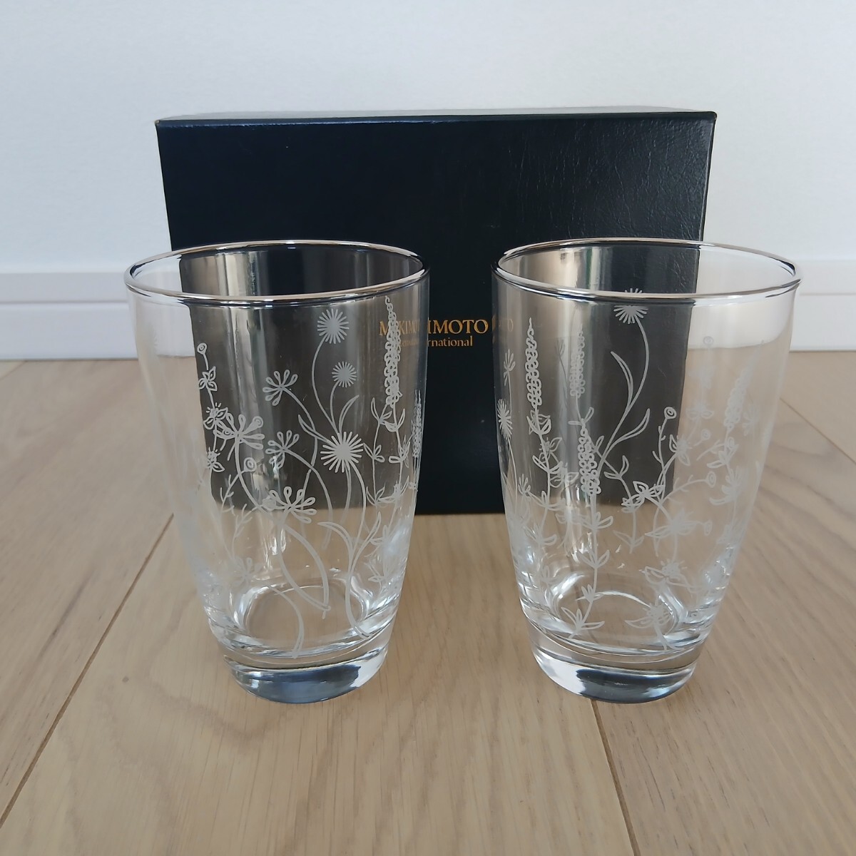 ◎MIKIMOTOミキモト花柄グラス ペアグラス拍卖