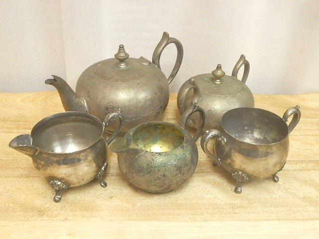 真鍮製?銅製?その他製品 ティーポットなど 5点 セット ※画像よりご判断ください 経年保管品拍卖
