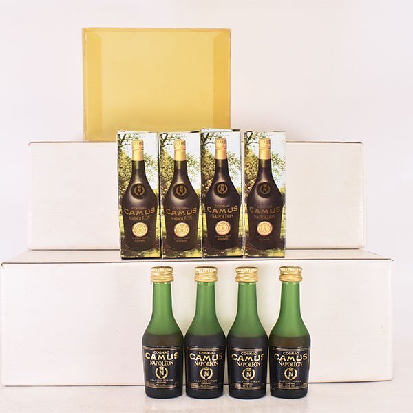 ブランデー ミニボトル 4本セット カミュ ナポレオン ラ グランド マルキ *箱付 ※ 内容量未記載 40% コニャック CAMUS K090318拍卖