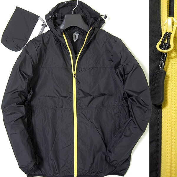 新品 タルテックス 撥水 軽量 パッカブル フード ブルゾン LL 黒 【2-3100_10_LL】 春秋 TULTEX アウトドア スポーティー 収納ポーチ拍卖