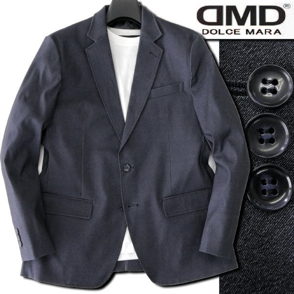 新品 ドルチェマーラ ハイパーストレッチ デニムライク ジャケット L 紺 【9-18800_A_L】 DOLCE MARA ブレザー メンズ 春秋 撥水拍卖