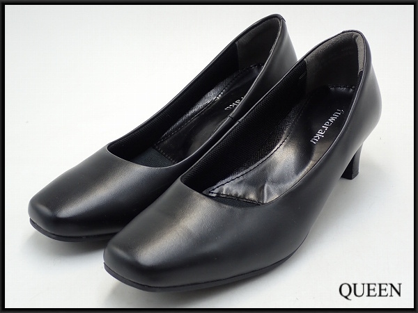 fuwaraku パンプス・24cm EEE★フワラク/キャリア/黒/レディース/25神2-5拍卖
