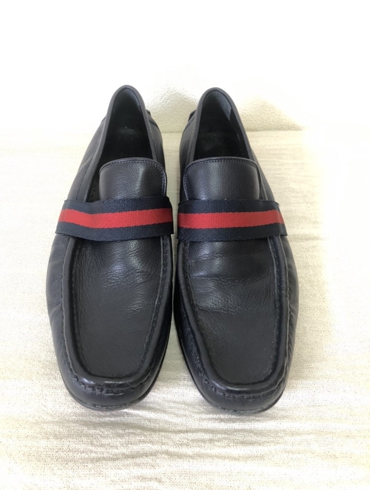 【GUCCI】■ グッチ シェリー ドライビングシューズ  3861 40 1/2 E レザー  メンズ   靴 箱付き■拍卖