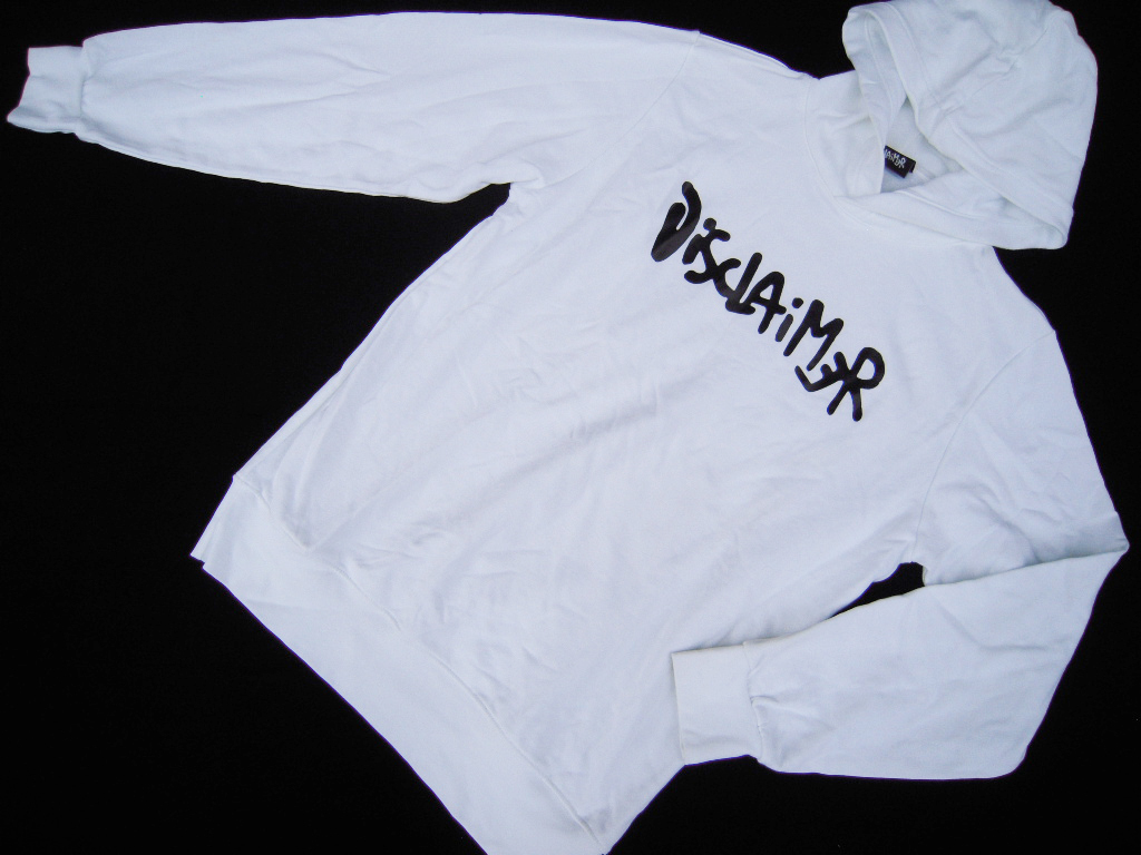 ★DISCLAIMER★パーカー★ホワイト★Lサイズ★フード★拍卖