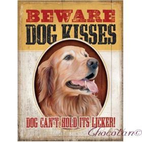 【送料無料】ゴールデンレトリバー ④ 要注意 警告 メタルサインプレート メタル看板【新品】拍卖