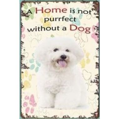 【送料無料】ビションフリーゼ ② パステル メタルサインプレート メタル看板【新品】拍卖