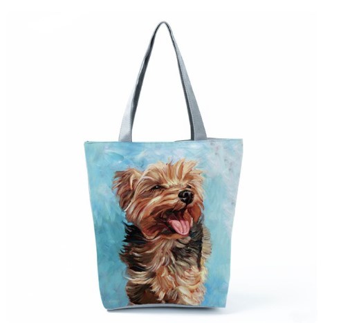 【送料無料】ヨークシャーテリア A 内布 ポケット付き トートバッグ【新品】拍卖