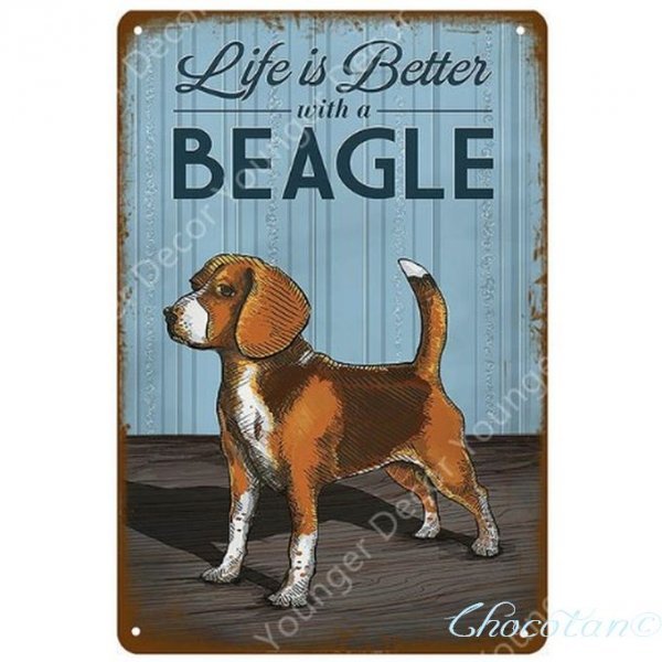 【送料無料】ビーグル ⑤ メタルサインプレート メタル看板【新品】拍卖