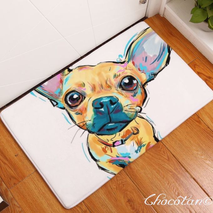 【送料無料】チワワ E イラスト フロアマット 【新品】拍卖