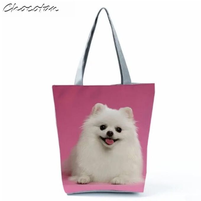 【送料無料】ポメラニアン E 内布 ポケット付き トートバッグ【新品】拍卖