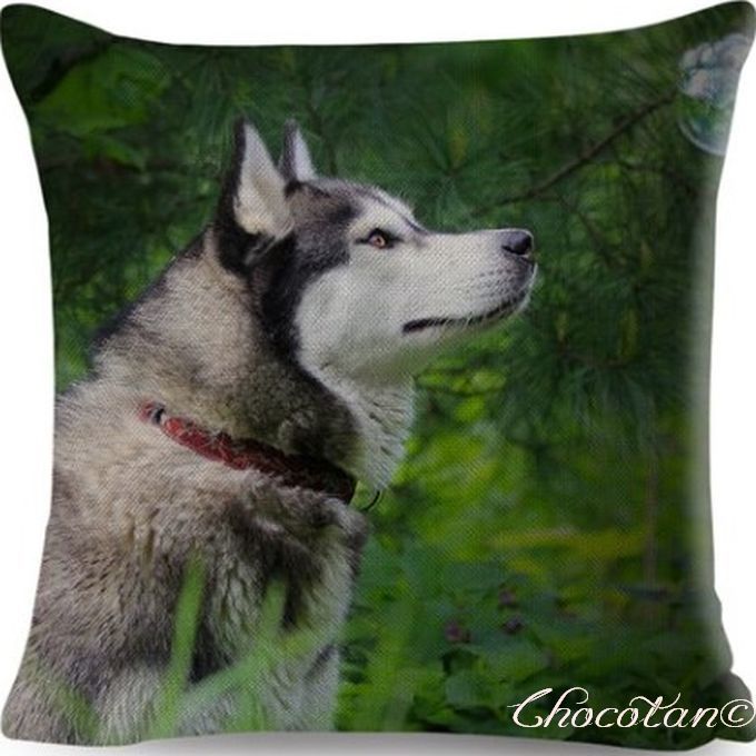 【送料無料】シベリアンハスキー G クッションカバー 45x45【新品】拍卖