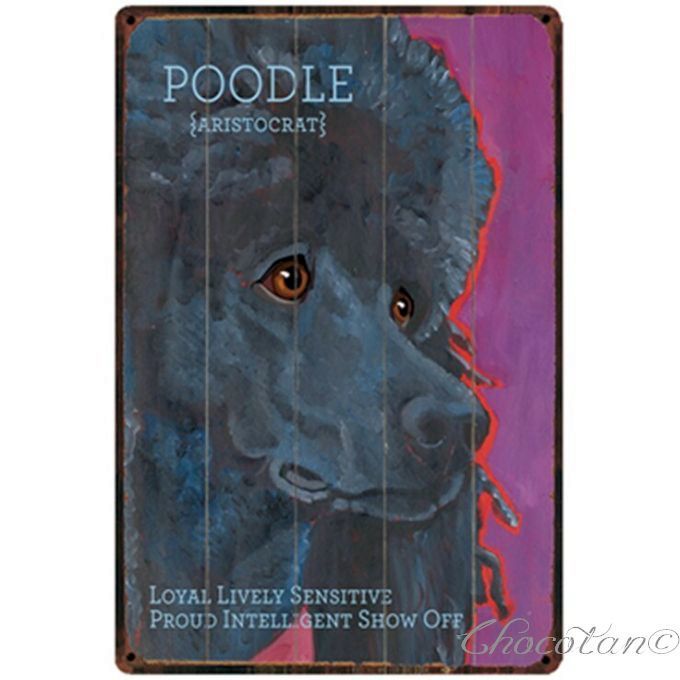 【送料無料】プードル ⑥ メタルサインプレート メタル看板【新品】拍卖