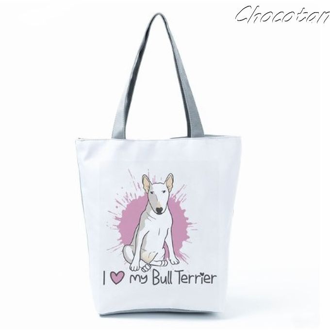 【送料無料】ブルテリア A 内布 ポケット付き トートバッグ【新品】拍卖