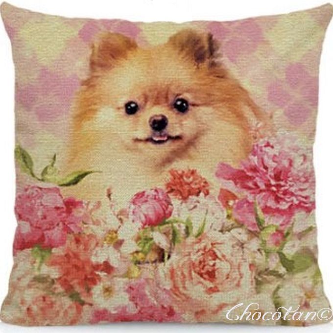 【送料無料】ポメラニアン V クッションカバー 45x45【新品】拍卖