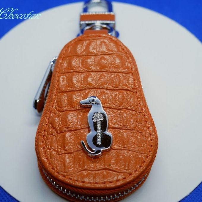 【送料無料】ラブラドールレトリバー 後ろ姿 1 シルエット キーケース オレンジ【新品】拍卖