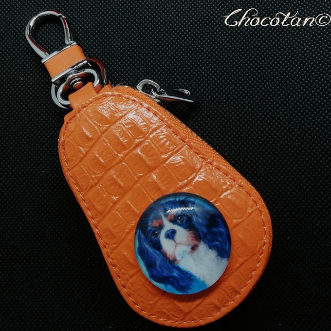 【送料無料】キャバリア オレンジ ドーム キーケース【新品】拍卖