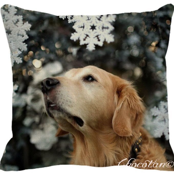 【送料無料】ゴールデンレトリバー H クッションカバー【新品】拍卖