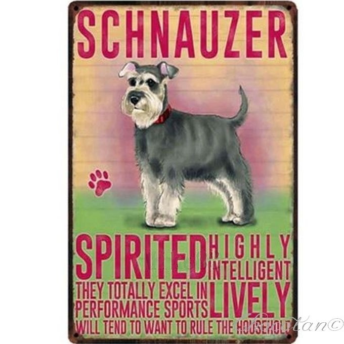 【送料無料】シュナウザー 犬種 メタルサインプレート メタル看板【新品】拍卖