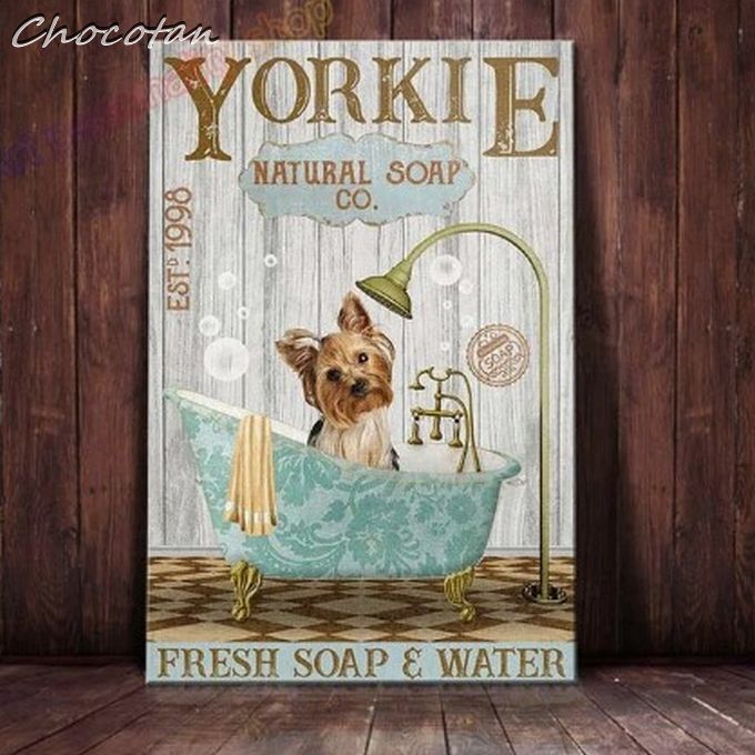 【送料無料】ヨークシャーテリア ⑪ バスソープ メタルサインプレート【新品】拍卖