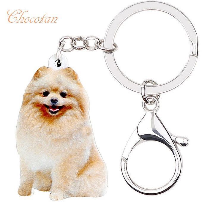 【送料無料】ポメラニアン ① アクリル キーリング【新品】拍卖
