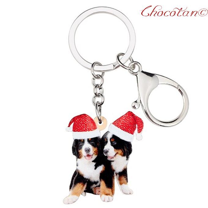 【送料無料】バーニーズマウンテン クリスマス Xmas アクリル キーチェーン キーリング【新品】拍卖