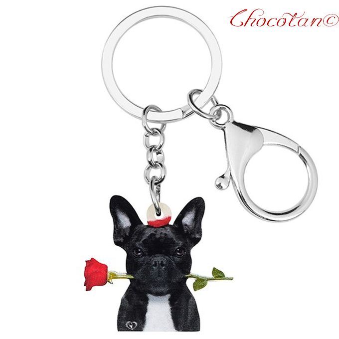 【送料無料】フレンチブルドッグ フレブル ③ アクリルキーリング【新品】拍卖