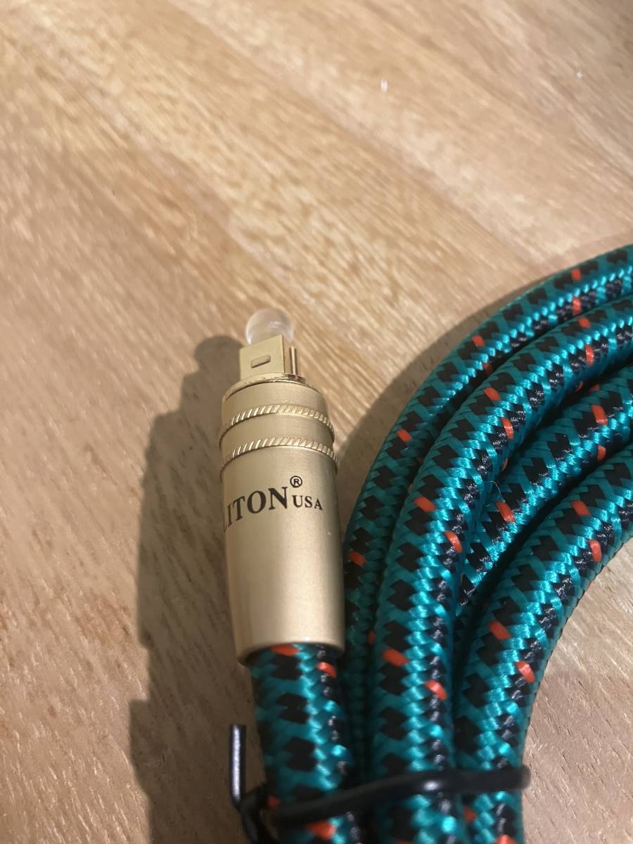 アメリカ製LITON 24K金メキ高級オーディオ機器専用石英ガラス光デジタル ケーブル200cm 拍卖