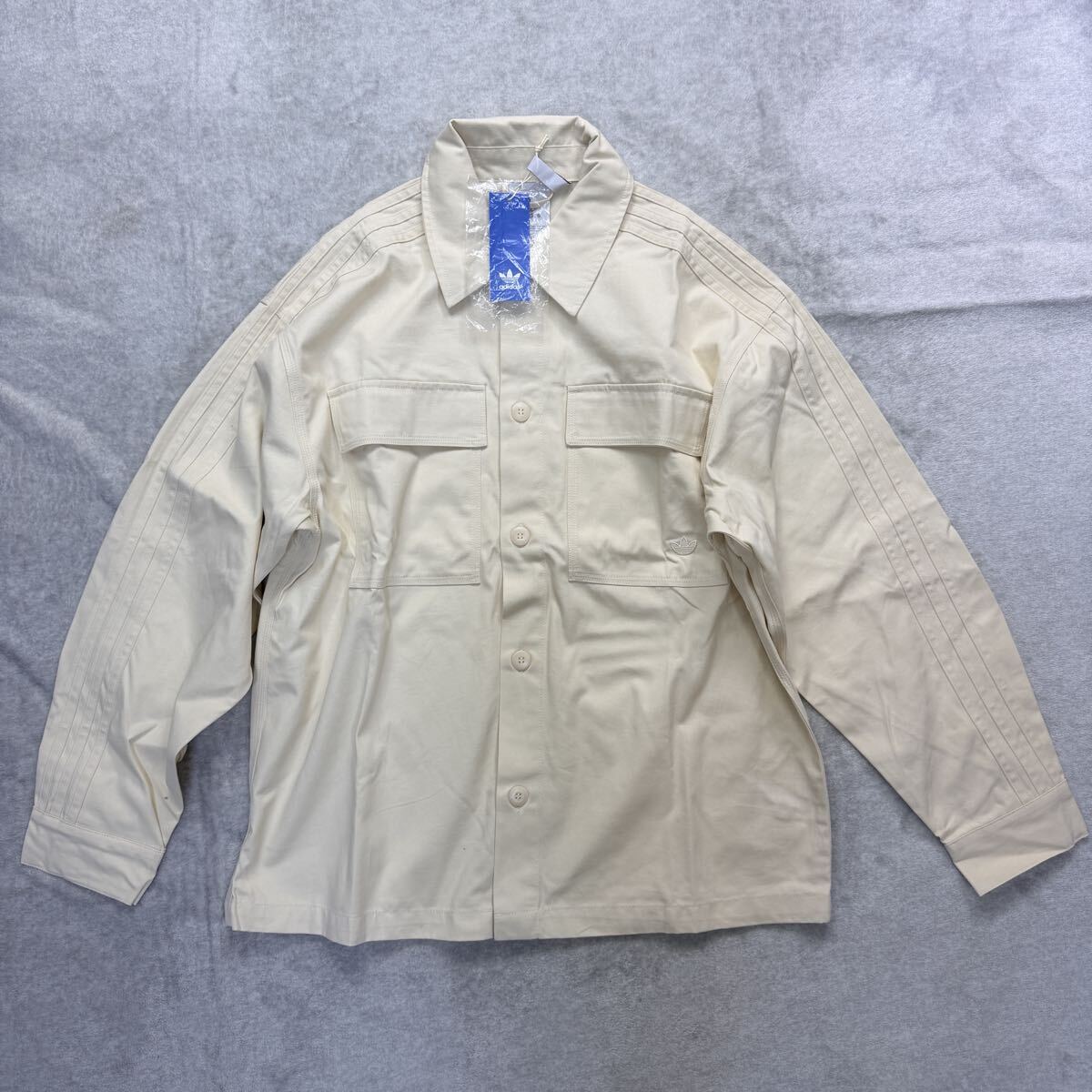 XLサイズ 新品未使用 adidas Originals アディダス オリジナルス プレミアム シャツ 長袖 コットン ゆるめ メンズ 白 ホワイト 正規品拍卖