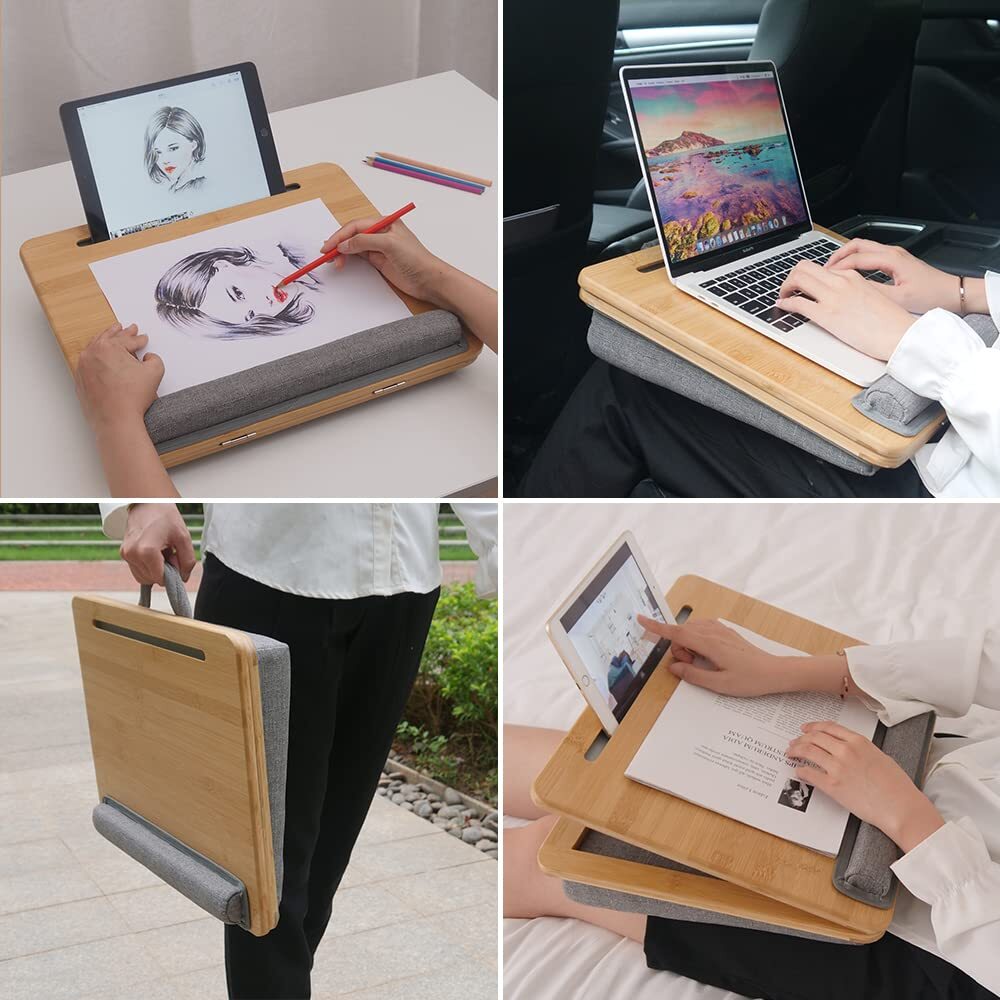 クッション付き膝上テーブル 角度調整可能拍卖