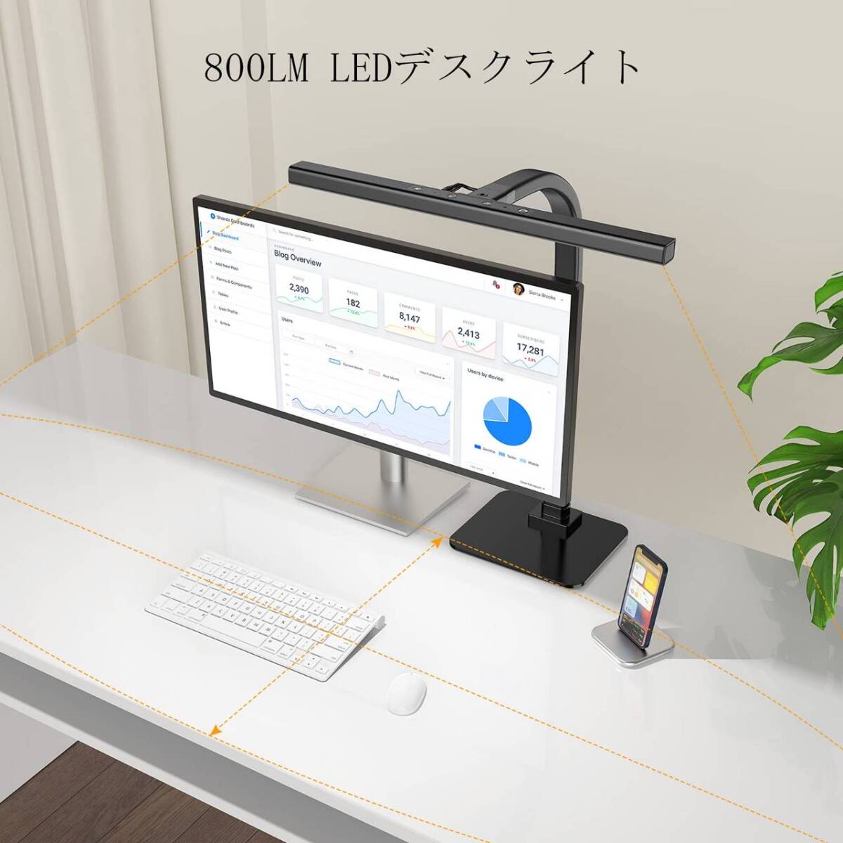 目に優しいブラック卓上ライト拍卖