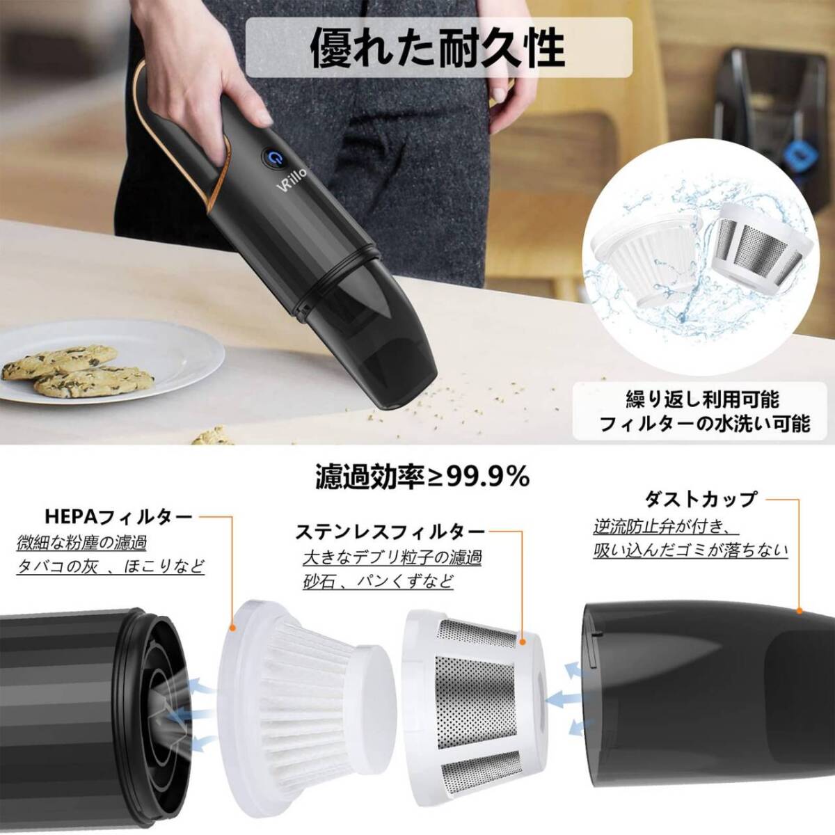 小型コードレス掃除機 卓上ハンドクリーナー ミニクリーナー拍卖