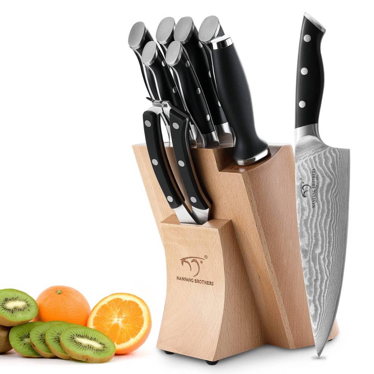 切れ味抜群な包丁9点セットと便利なキッチンはさみ拍卖