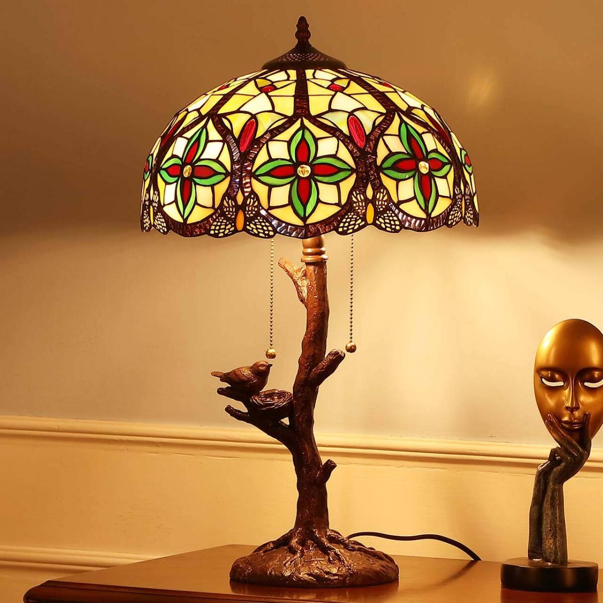 おすすめ ☆ステンドグラスの光がお部屋を灯す 卓上照明 ナイトランプ 耐久性抜群拍卖