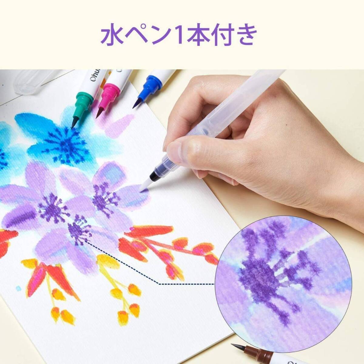 水彩ペン 36色セット 水彩紙パッド 1本拍卖