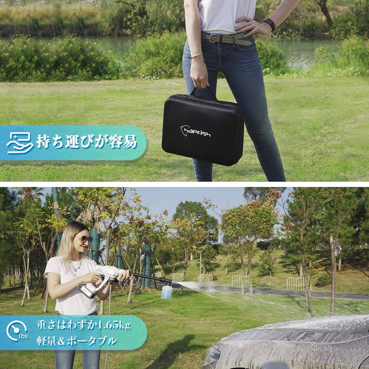 高圧洗浄機 大容量バッテリー コードレス 3つのギア拍卖