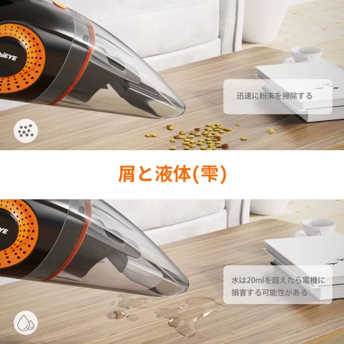 ハンディクリーナー 強力吸引 13000Pa 25分連続稼働 コードレス拍卖