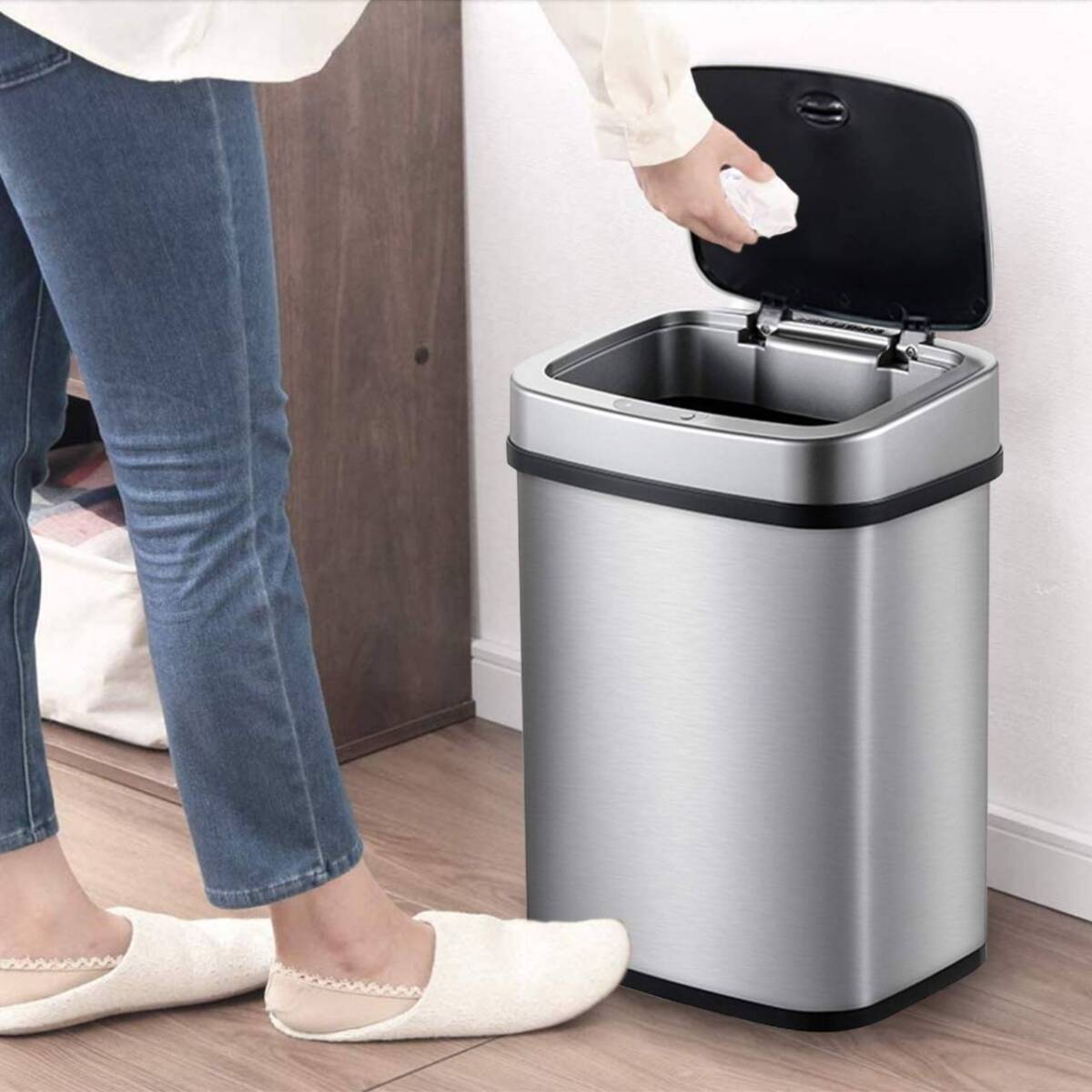 高さ36cmのセンサー式自動開閉ゴミ箱 12L拍卖