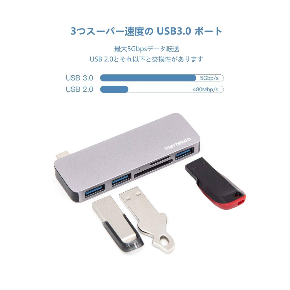 Macbook&Surface対応 USB Cタイプハブ拍卖