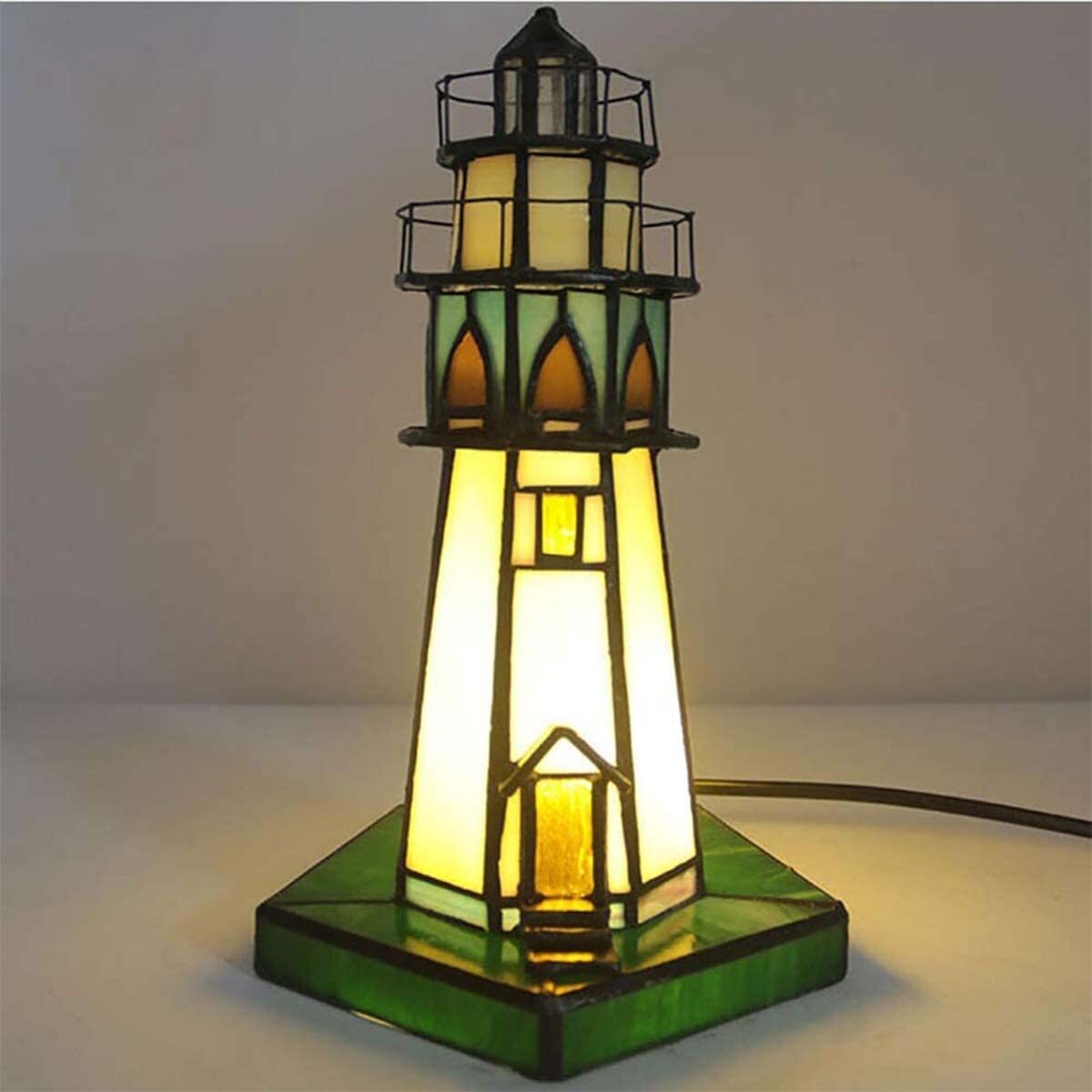 ☆おしゃれ 灯台 ステンドグラス 高品質 安全設計 操作簡単 3選択可能拍卖
