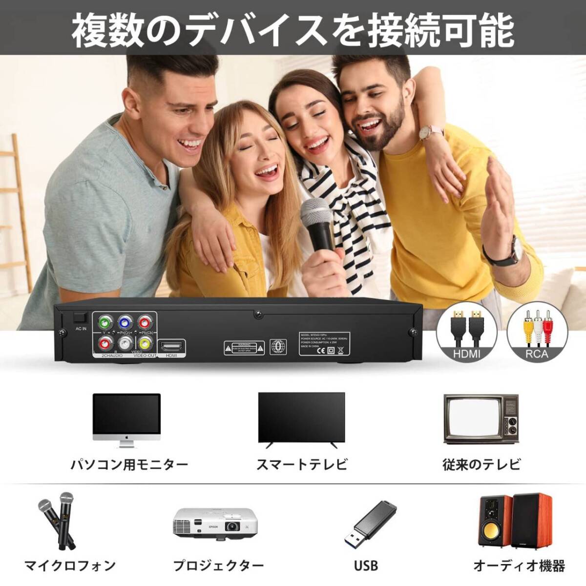 コンパクトなリージョンフリーDVDプレーヤー拍卖