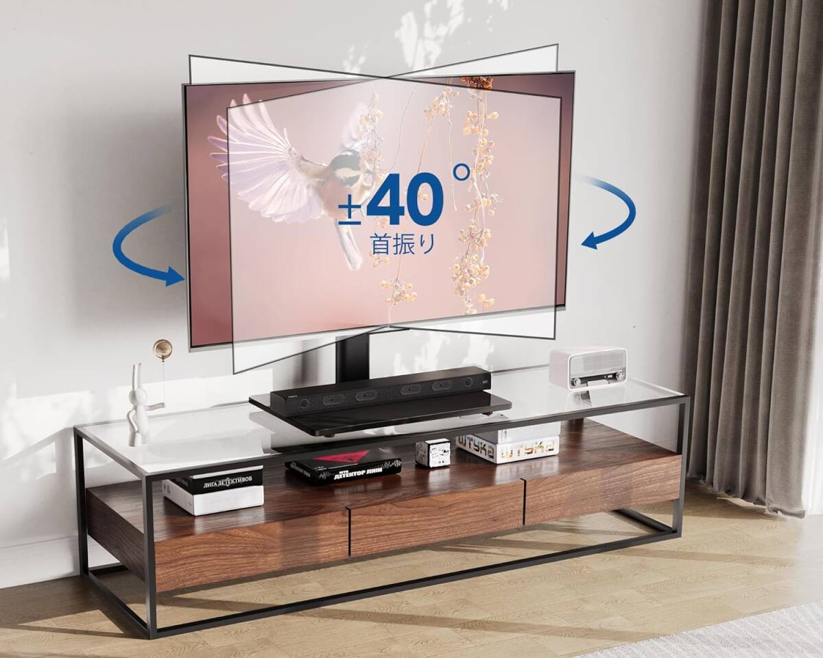 耐久性抜群 壁寄せテレビスタンド 32~65インチ対応 耐荷重40KG 左右回転拍卖