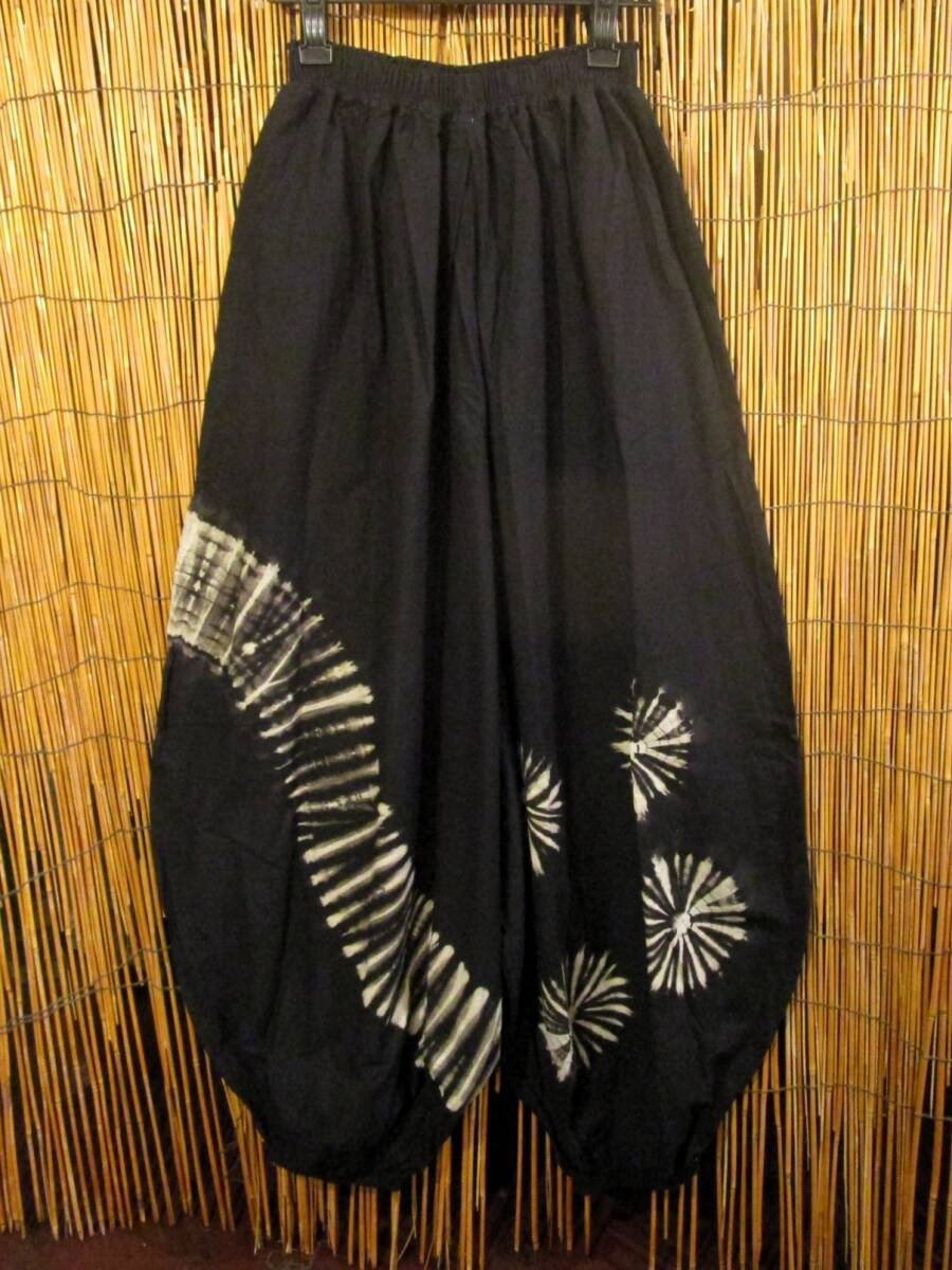④新品*男女兼用*モノトーンタイダイ染め*コットン素材*ゆったりシルエット*ビッグアラジンパンツ*バルーンパンツ拍卖