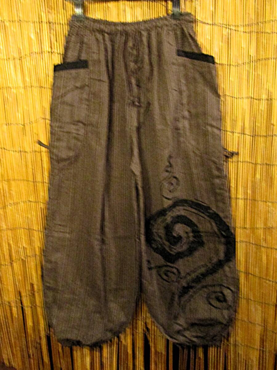 【SALE】⑩新品*男女兼用*コットン素材*渦巻きプリント*カーゴタイプ*ふんわり*アラジンパンツ拍卖