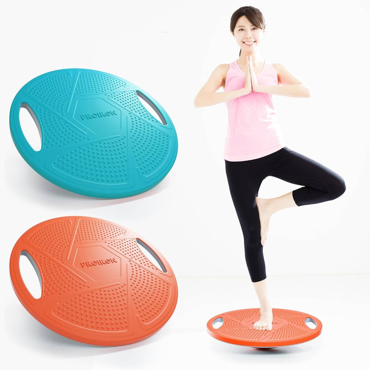 2個セット オレンジ&シアン色 PROIRON バランスボード 体幹トレーニング バランス 大人用 バランス ボード 体感トレーニング 拍卖