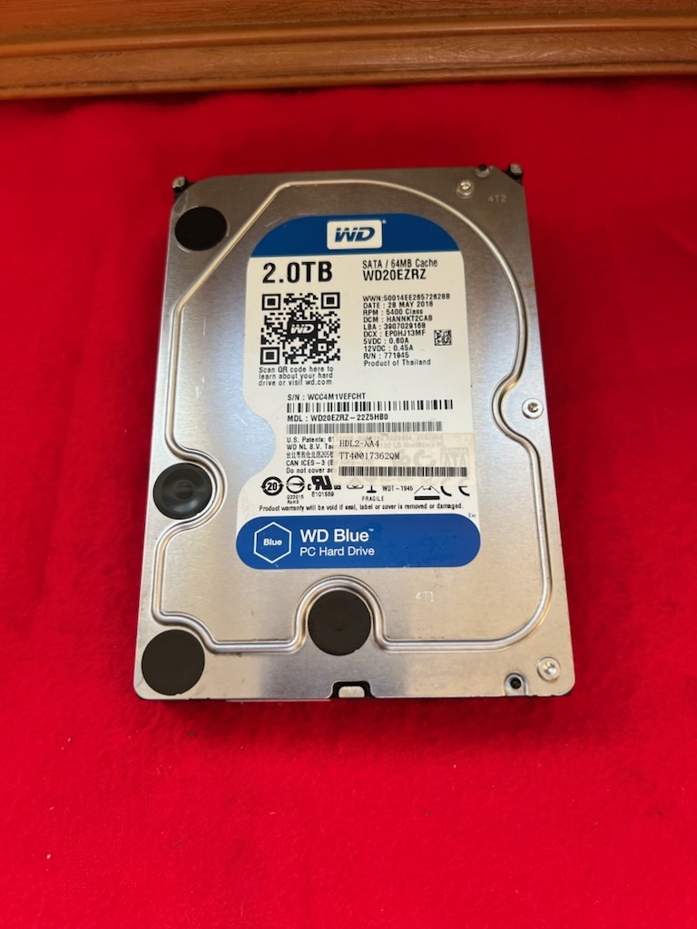 不良返金保証 2TB SATA ハードディスク 2000GB HDD 2TB 3.5 インチ WDC WD20EZRZ-22Z5HB0 DESKTOP (wf225)拍卖